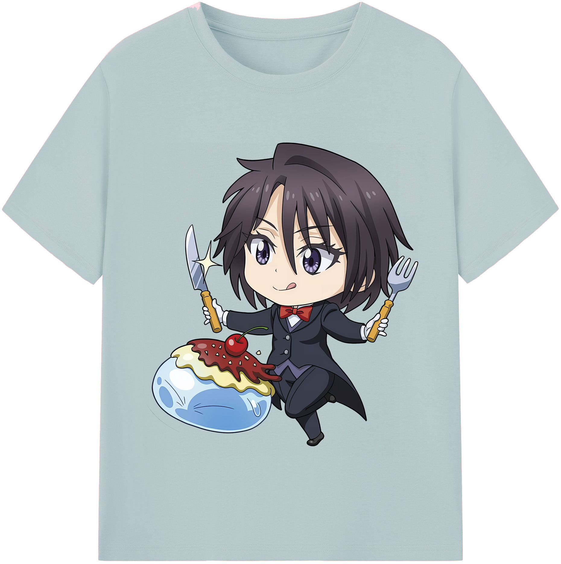 （画像用） 転スラ Regarding Reincarnated to Slime 綿100％半袖Tシャツ（フロントプリント）